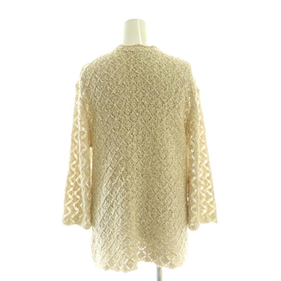 【中古】デプレトゥモローランド 25SS ブークレームリネ クルーネックカーディガン ラメ スパンコール F ベージュ デプレ DES PRES トゥモローランド 25SS ブークレームリネ クルー