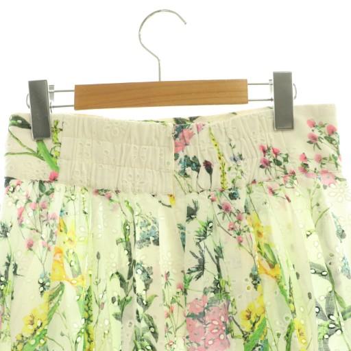 【美品】エンブロイダリーフラワープリントスカート ラブティックボンボン 美品】エンブロイダリーフラワープリントスカート ラブティック