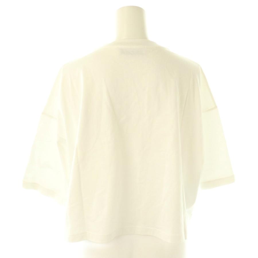 miu miu（ミュウミュウ） miumiu MJN385 ハートロゴ刺繍 クロップドT