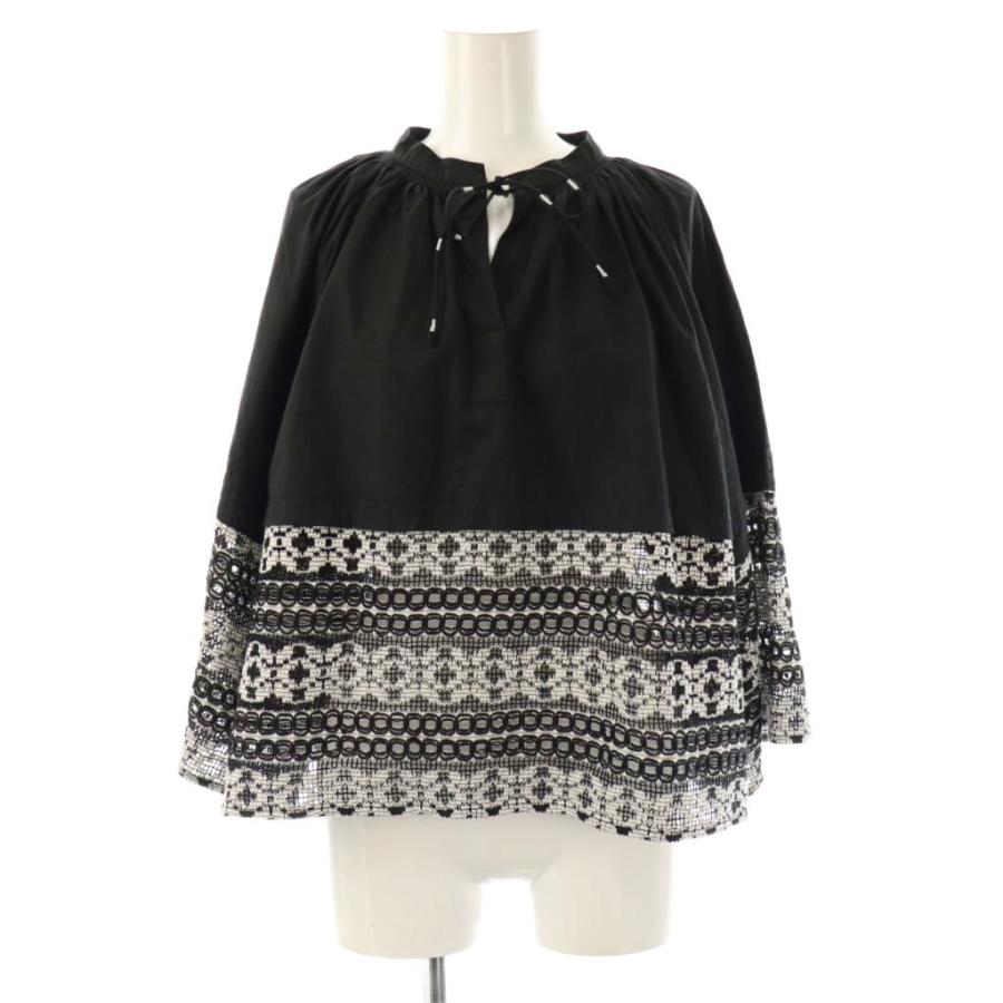 サラマリカ　ブラウス　ブラック Sara mallika サラマリカ ブラウス Cotton Volume Frill Short