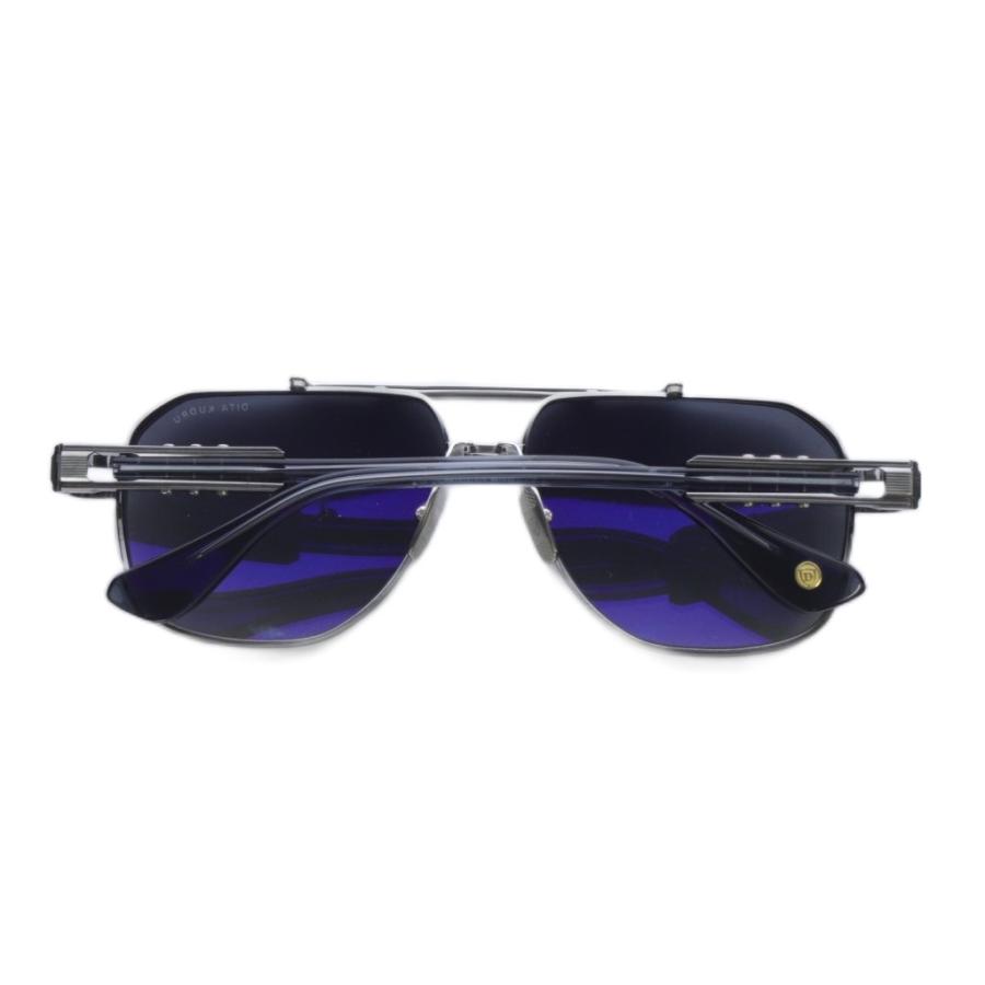 【中古】ディータ DITA KUDRU サングラス 61□14-145-155 ブラック シルバー色 DTS436-A-04 /YO8 ■SH メンズ ディータ DITA KUDRU サングラス 61□14-145-155 ブラック シルバー色