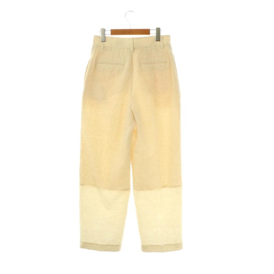 コンテ conte ジャガード タック ワイドパンツ 38 アイボリー /AT □OS  