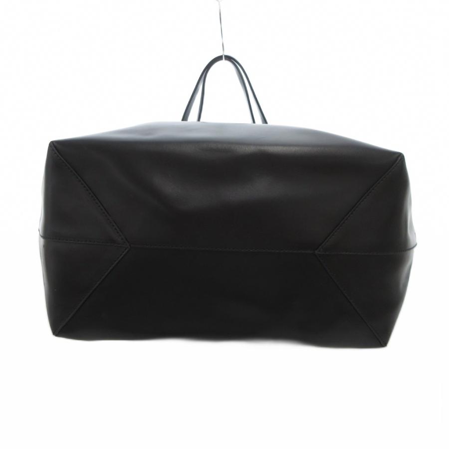 ザンケッティ ZANCHETTI トートバッグ ポーチ付き レザー ロゴ 黒