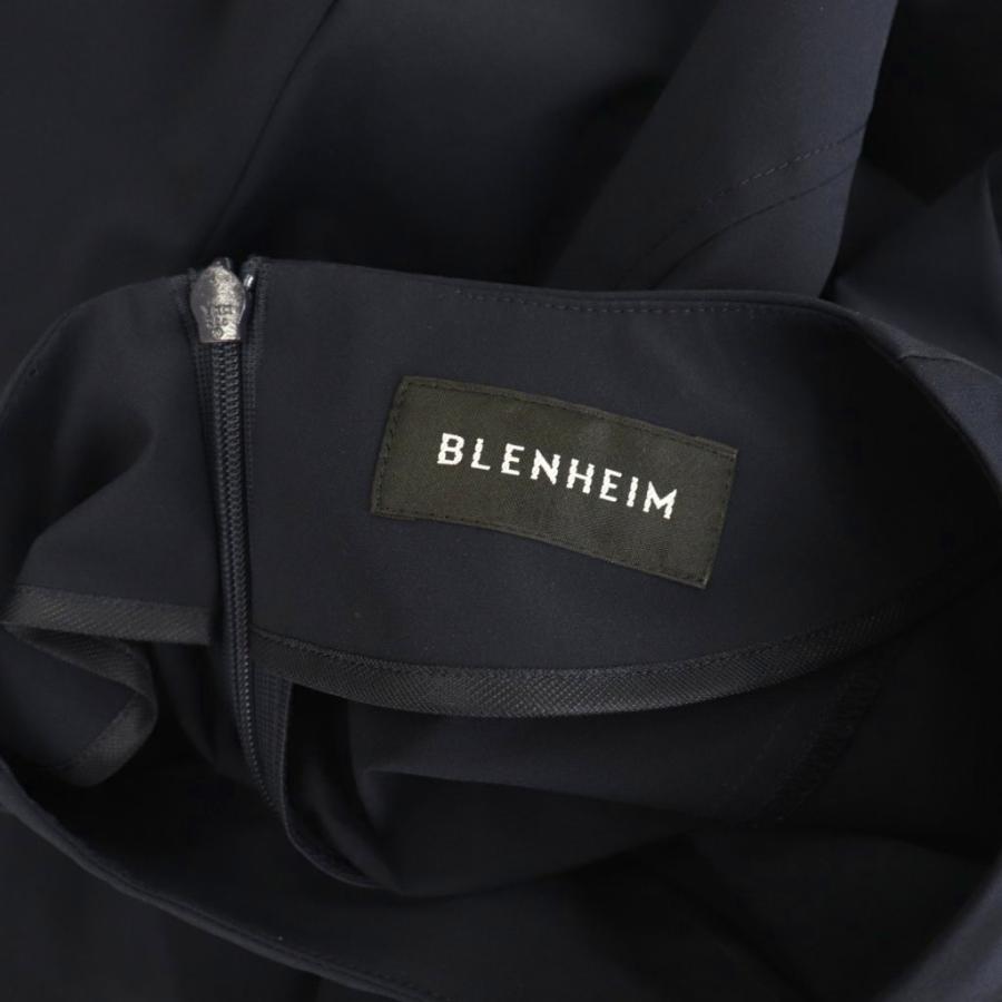 【中古】ブレンヘイム BLENHEIM パフスリーブフレアワンピース ロング XS ネイビー /DF ■OS ■SH レディース ブレンヘイム BLENHEIM パフスリーブフレアワンピース ロング XS