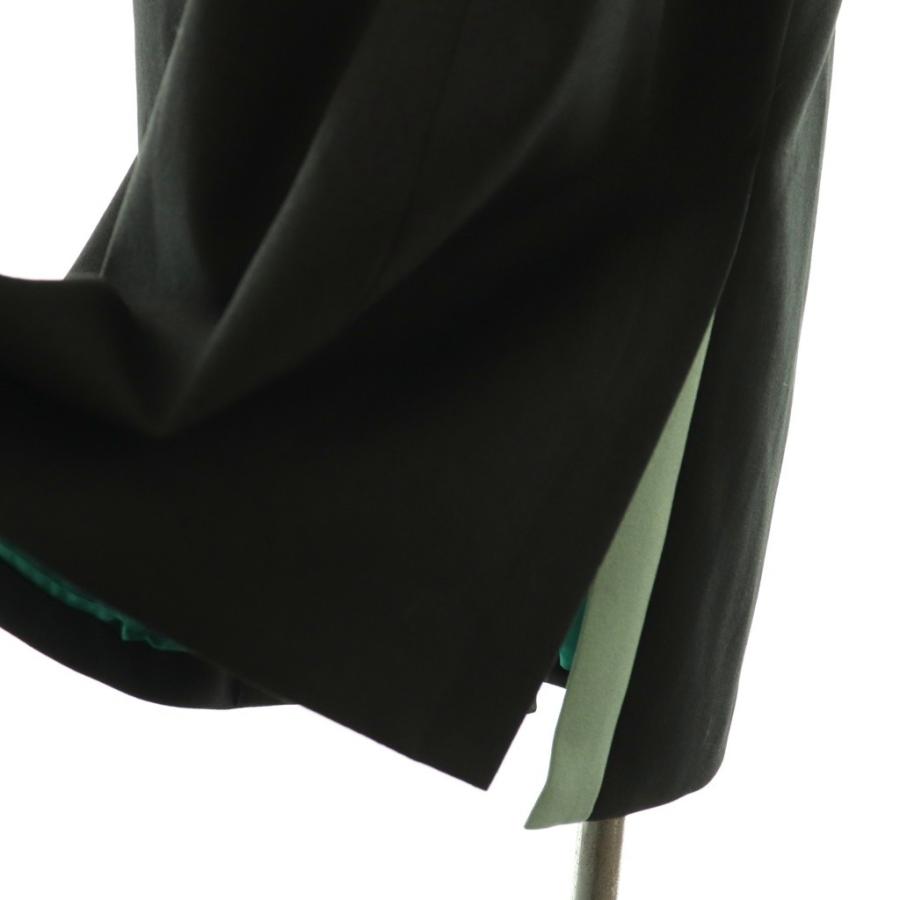 【極美品】トーマスマグパイ　ロングコート　ステンカラーコート　総柄　カーキ トーマスマグパイ THOMASMAGPIE レイヤード風チェスターコート