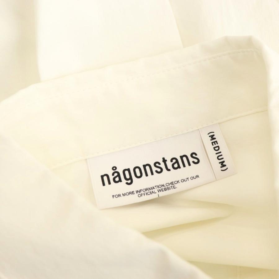 ナゴンスタンス nagonstans 3/4-sleeves shirt 半袖シャツ M ホワイト 