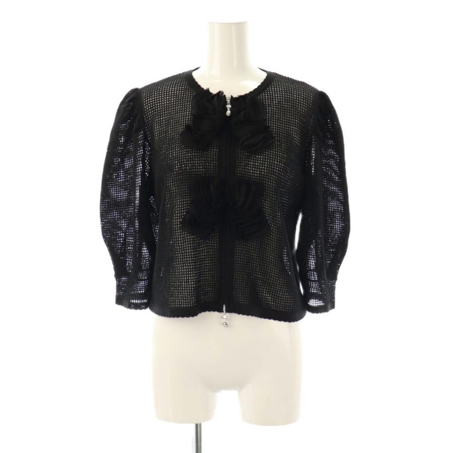 M'S GRACY - Instagram掲載 リボンニット ブラック38 エムズグレイシー