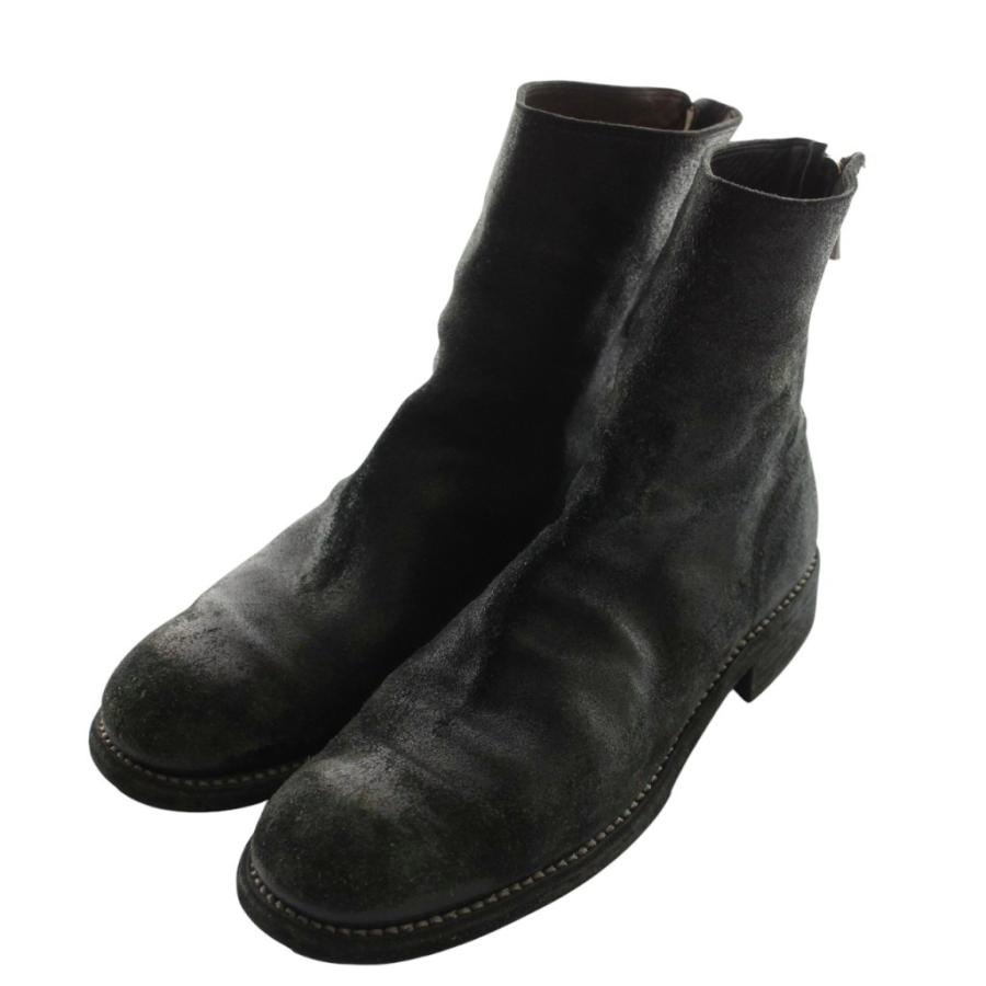 グイディ GUIDI 986 COATED LINED ブーツ ショート ラウンドトゥ
