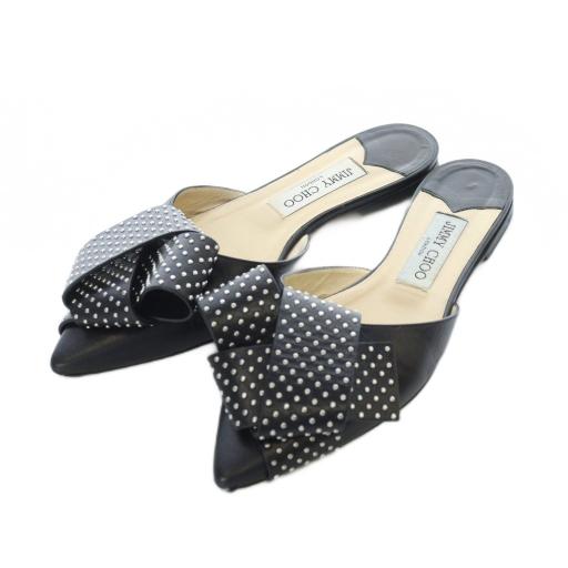 ジミーチュウ JIMMY CHOO ミュール サンダル フラット ポインテッド