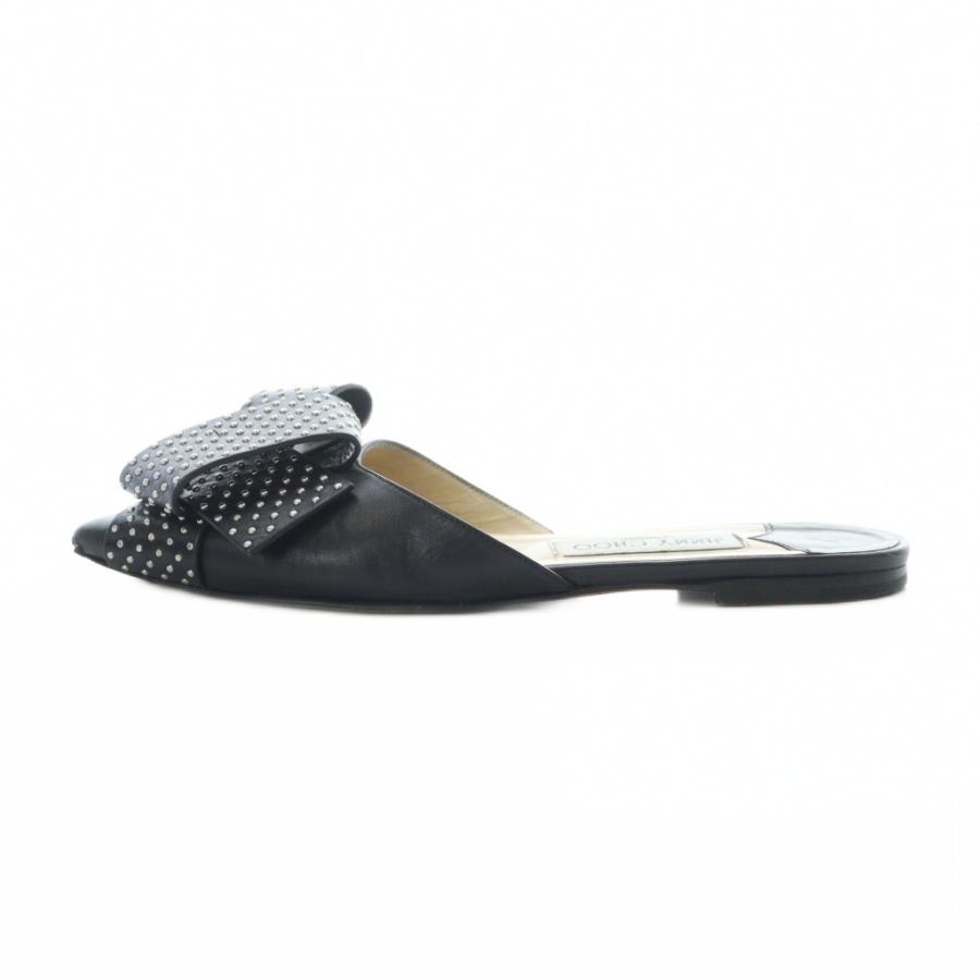jimmy choo サンダル　ミュール　37.5 ジミーチュウ JIMMY CHOO ミュール サンダル フラット ポインテッド