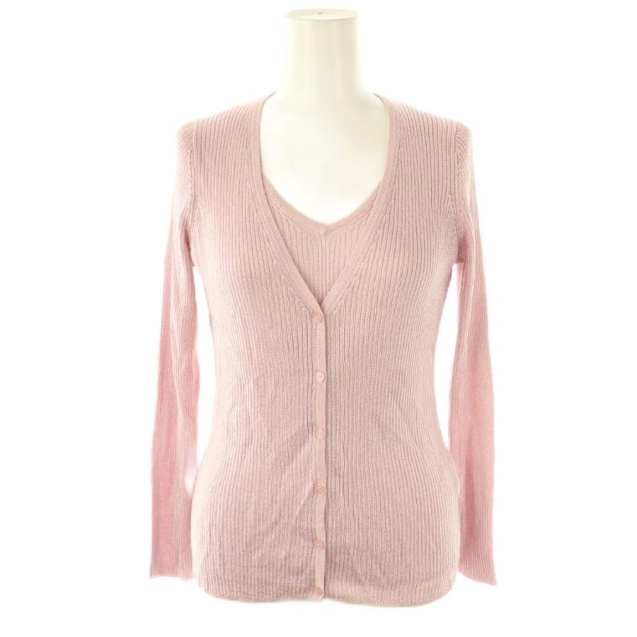 アナイ ANAYI アンサンブルニット ラメ 半袖カットソー カーディガン