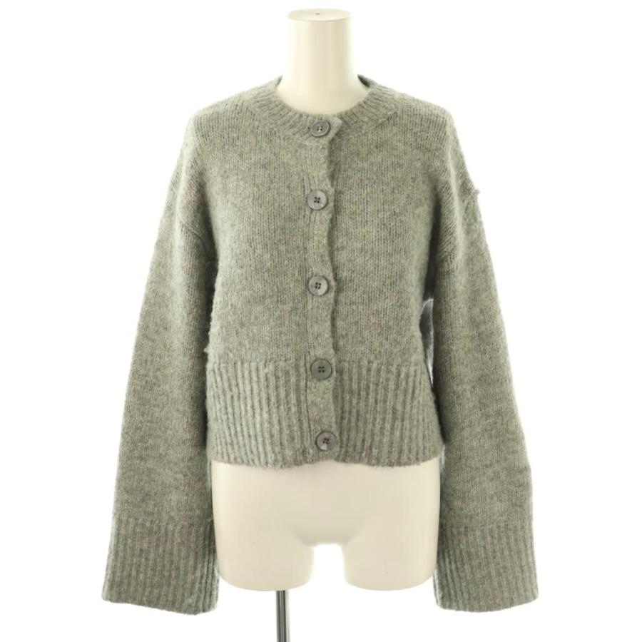 ZARA / グレーカーディガン　S ZARA（ザラ） ソフトニット カーディガン クルーネック S グレー /AT