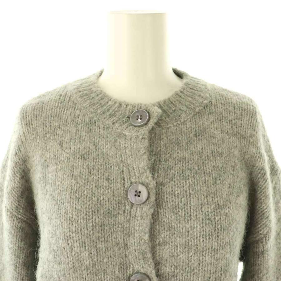 ZARA（ザラ） ソフトニット カーディガン クルーネック S グレー /AT