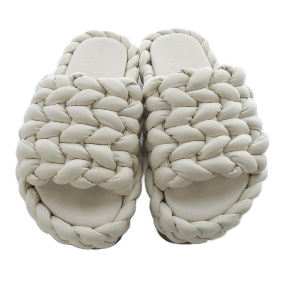 Chloe（クロエ） CHLOE WAVY SLIDES サンダル ミュール レザー 36
