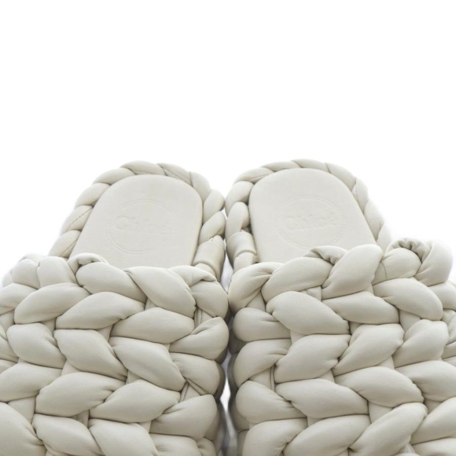 【中古】クロエ CHLOE WAVY SLIDES サンダル ミュール レザー 36 ベージュ /SR レディース Chloe（クロエ） CHLOE WAVY SLIDES サンダル ミュール レザー 36