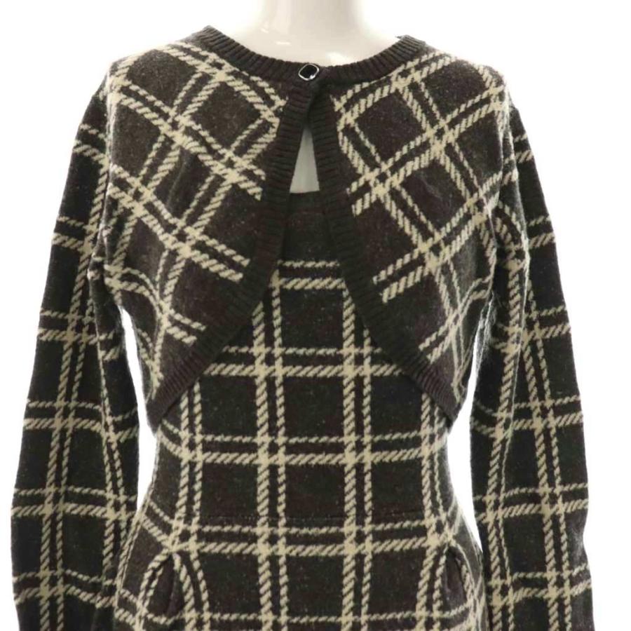 ハーリップトゥ Herlipto 24AW Pantheon Checked Knit Dress