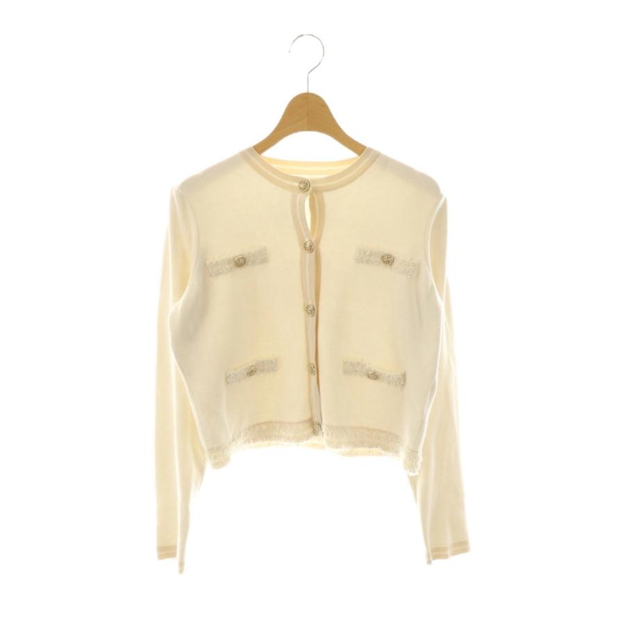 美品herlipto Classic Bicolor Knit Cardigan ハーリップトゥ Herlipto 24SS Classic Bicolor Knit Cardigan