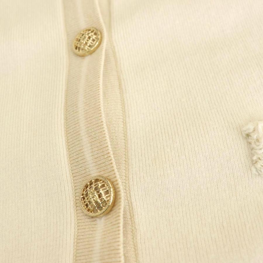 美品herlipto Classic Bicolor Knit Cardigan Her lip to - herlipto新品Classic Bicolor Knit Cardiganの通販 by