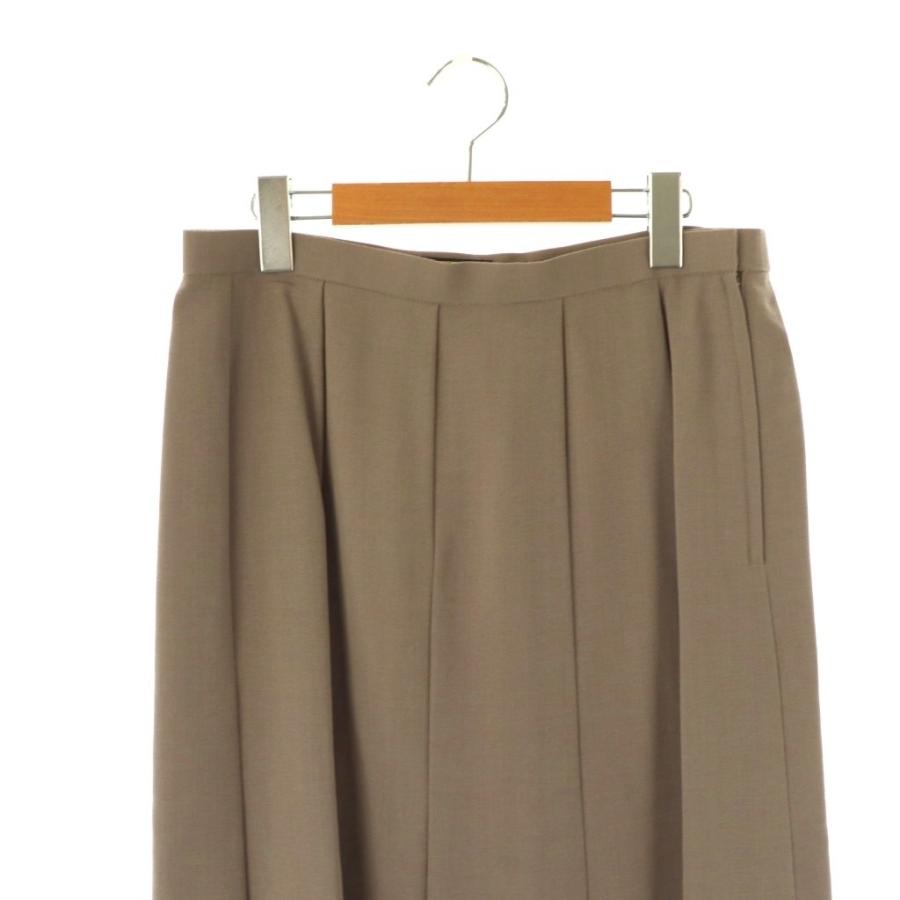 レリアン Leilian ウール スカート フレア ロング 13 グレージュ /HK ■OS レディース |  | 02