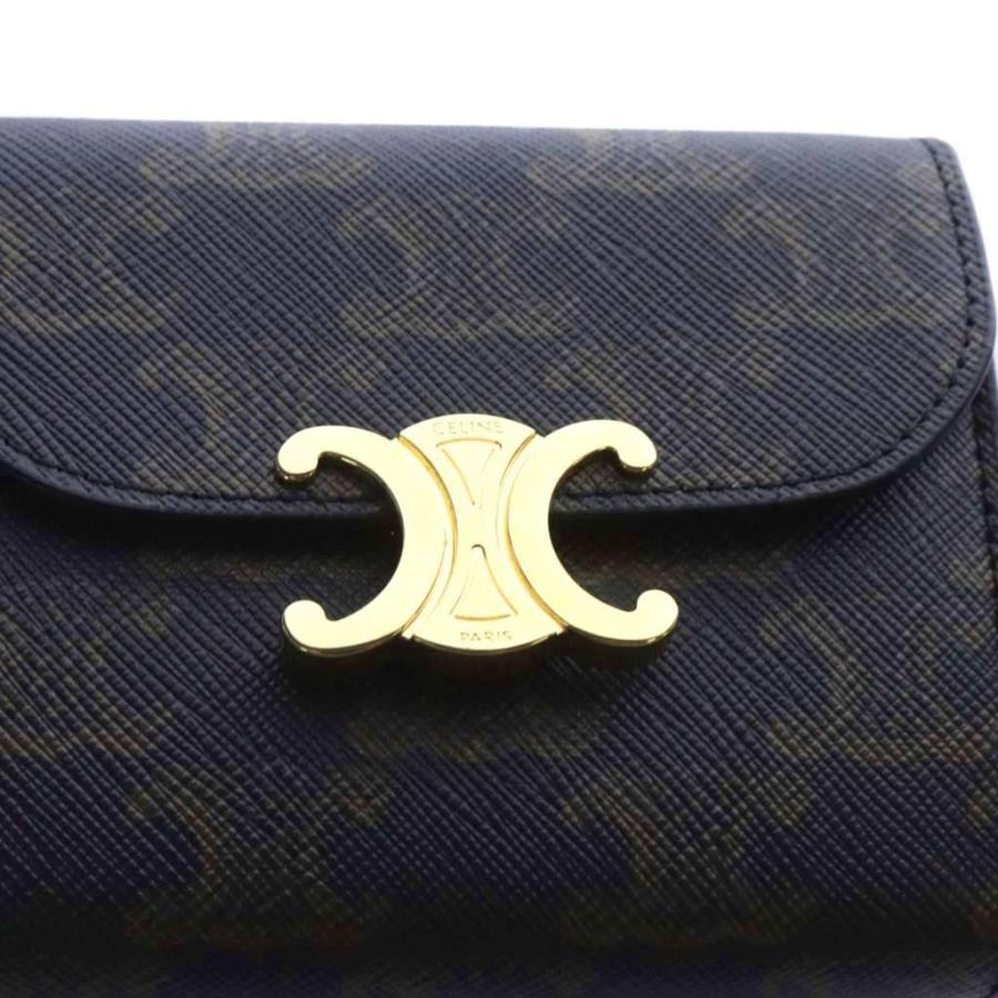 スモールフラップウォレット トリオンフ / トリオンフキャンバス（レシートあり） CELINE セリーヌ 財布 三つ折り財布 スモール フラップ