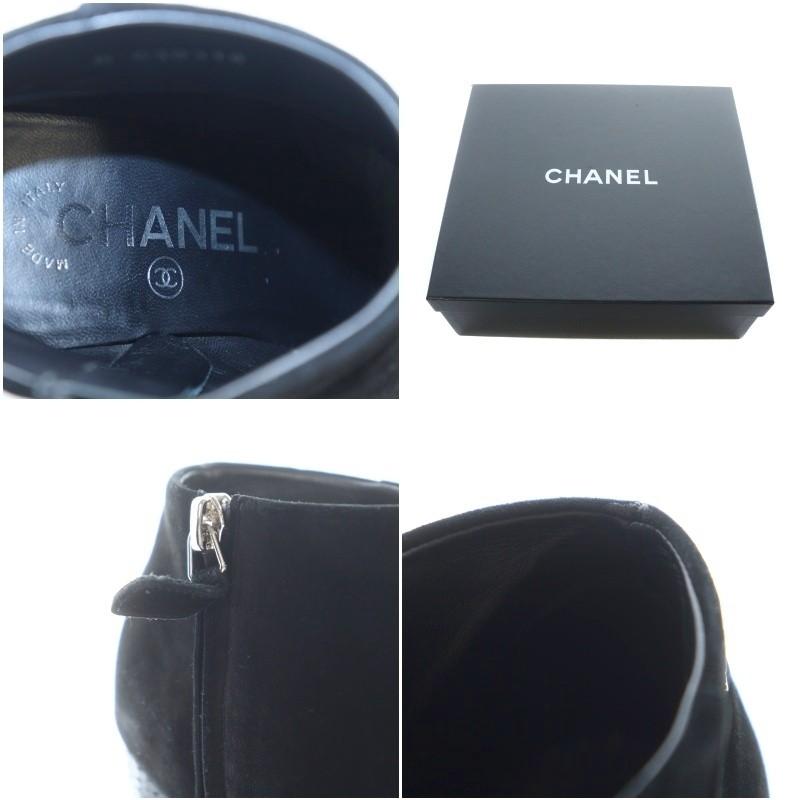 CHANEL（シャネル） ブーティ ココマーク ハイヒール スエードレザー