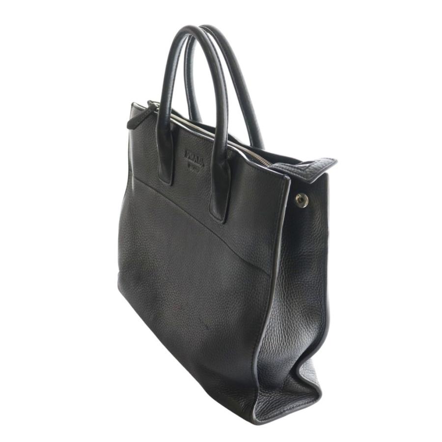 【本革】PRADA トートバッグ　ビジネスバッグ PRADA（プラダ） ビジネスバッグ トートバッグ レザー 黒 ブラック /AQ