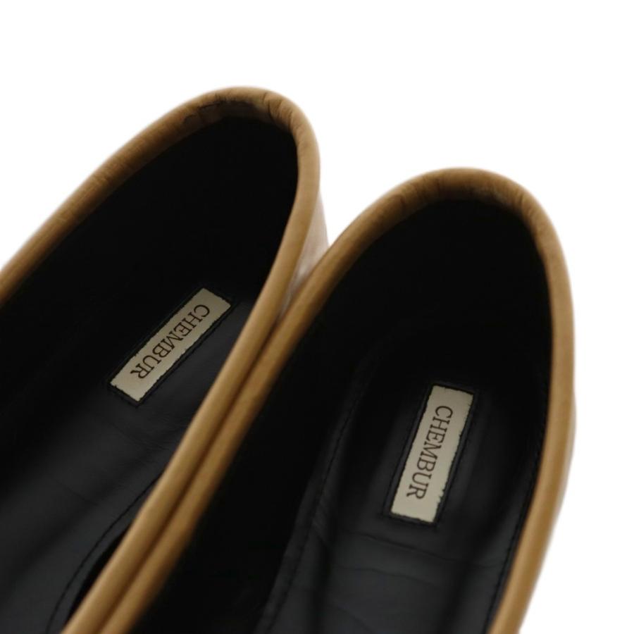 チェンバー CHEMBUR スタッズ バレエシューズ スクエアトゥ 35.5