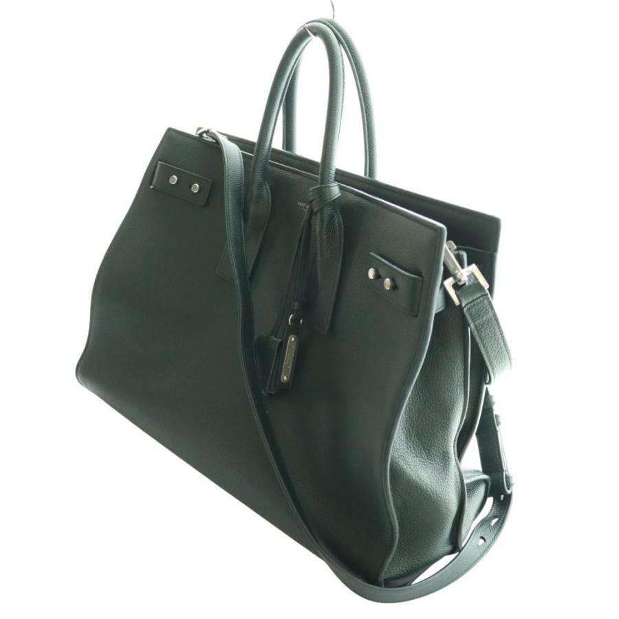サンローラン パリ Sac de Jour LARGE シン ラージ サックドジュール トートバッグ ビジネスバッグ ショルダー 2WAY 緑 631526