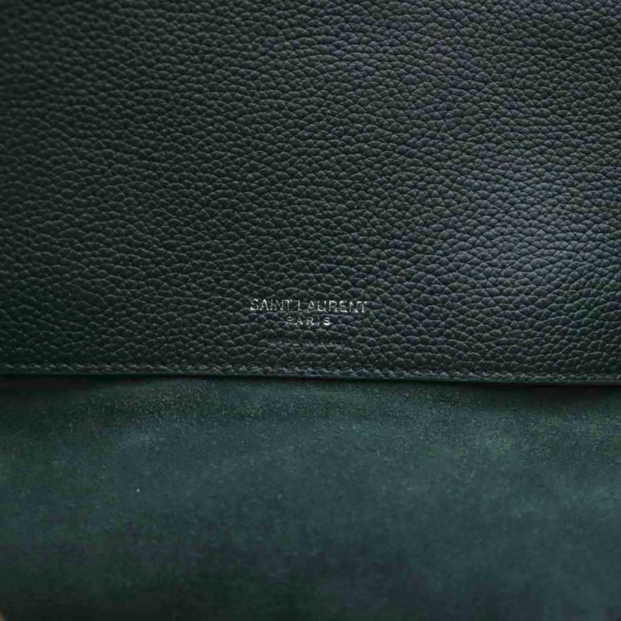 サンローラン パリ Sac de Jour LARGE シン ラージ サックドジュール トートバッグ ビジネスバッグ ショルダー 2WAY 緑 631526