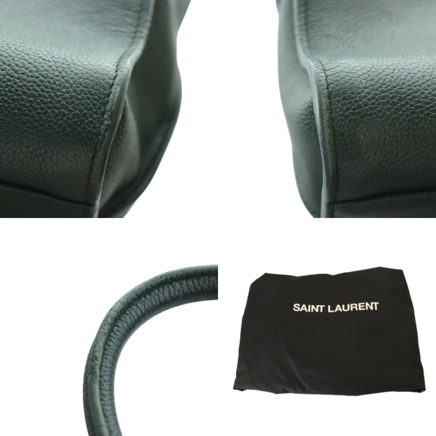 サンローラン パリ Sac de Jour LARGE シン ラージ サックドジュール トートバッグ ビジネスバッグ ショルダー 2WAY 緑 631526