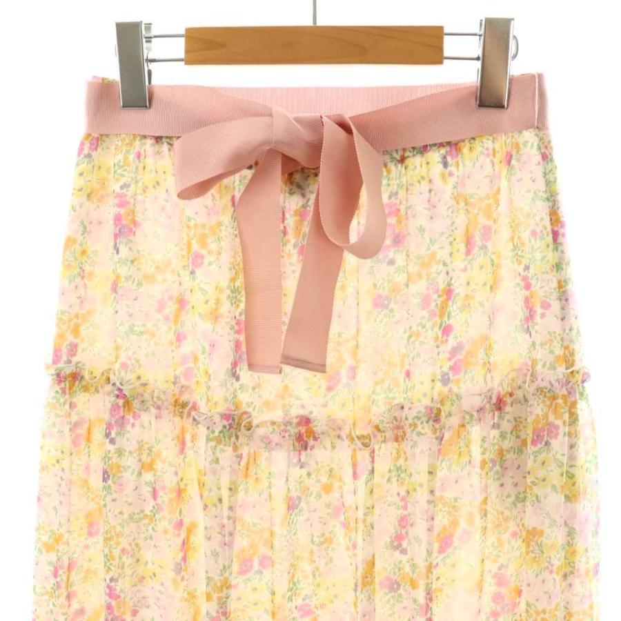 エムズグレイシー M'S GRACY 24年製 小花柄ティアードスカート ロング