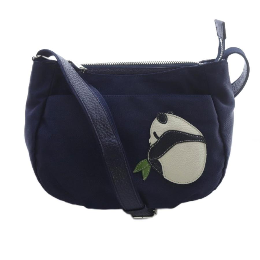 イビサ IBIZA 23AW 上野店限定パンダショルダーバッグ ロゴ 紺