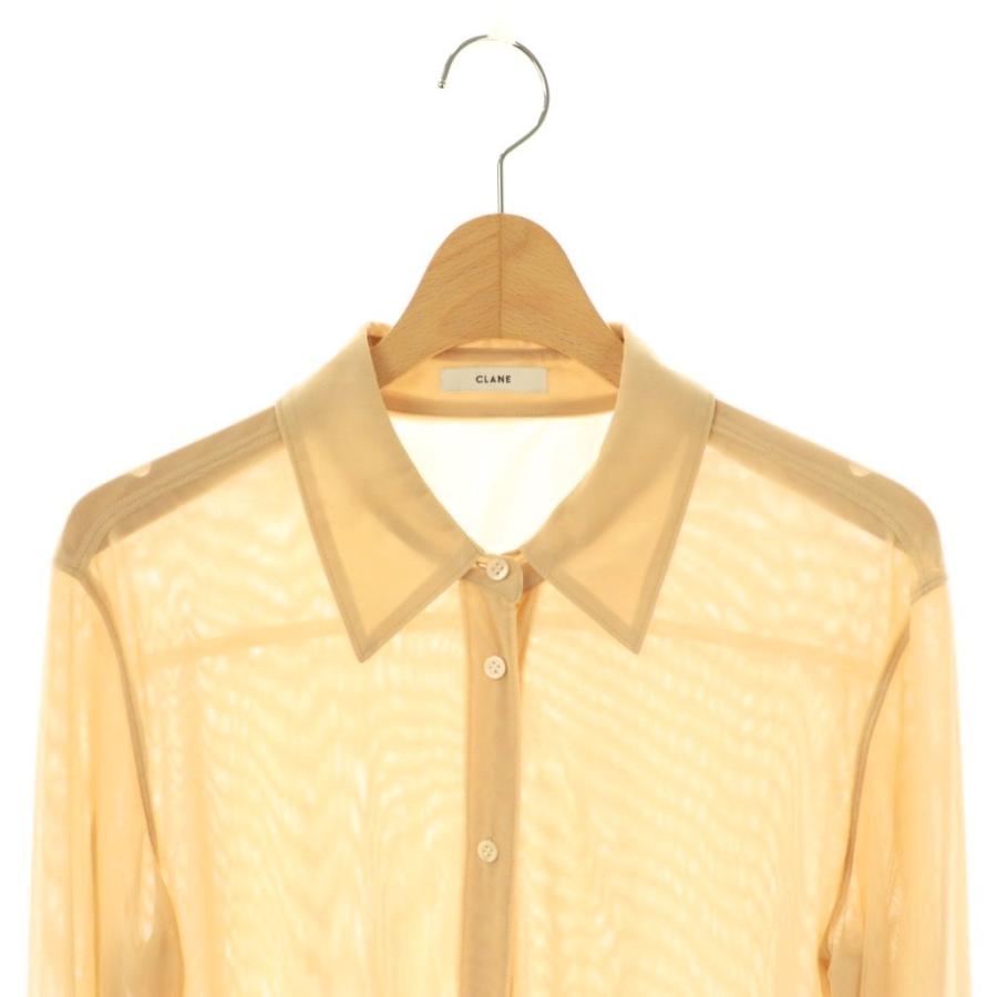 クラネ CLANE 25SS LAYERED SHEER SHIRTS シャツ ブラウス 長袖 前開き 