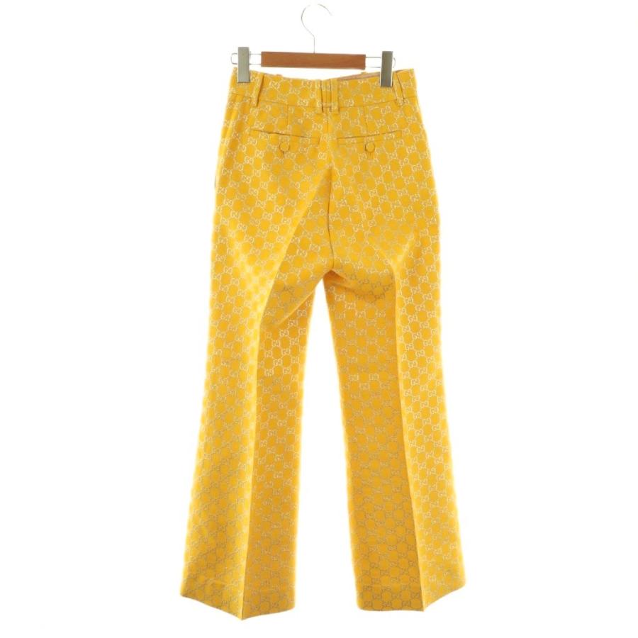 GUCCI（グッチ） ウール シルク GGジャガード フレアパンツ ワイド 36