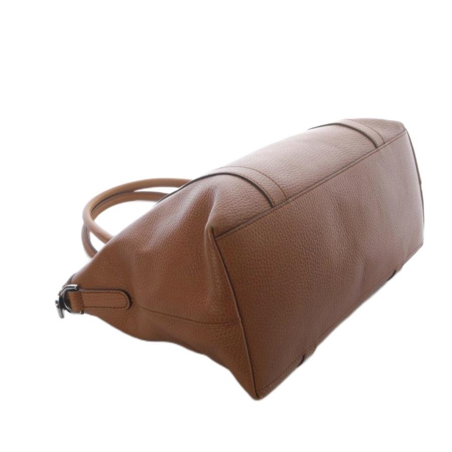 GUCCI（グッチ） インターロッキングG ハンドバッグ レザー ブラウン