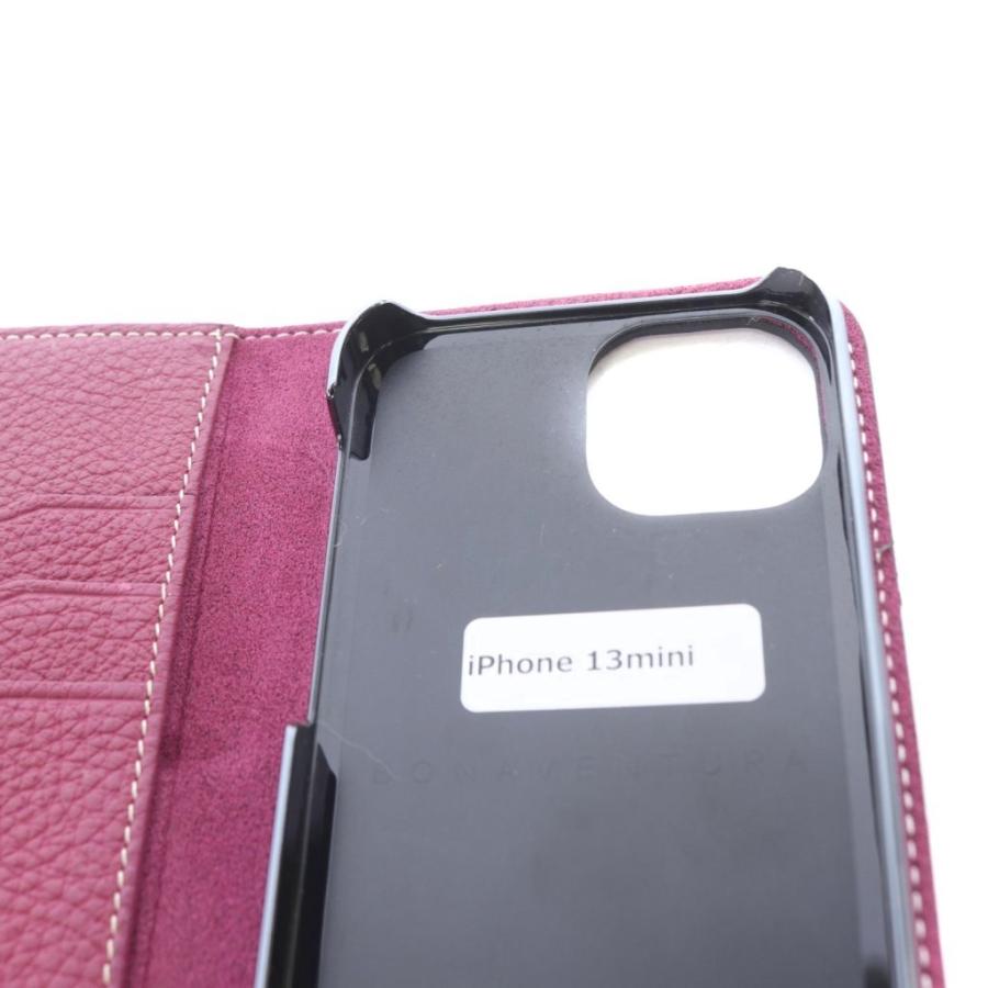 美品　BONAVENTURA iPhone 13 mini 手帳型 ボナベンチュラ BONAVENTURA iPhone13 mini 手帳型 ケース レザー 紫