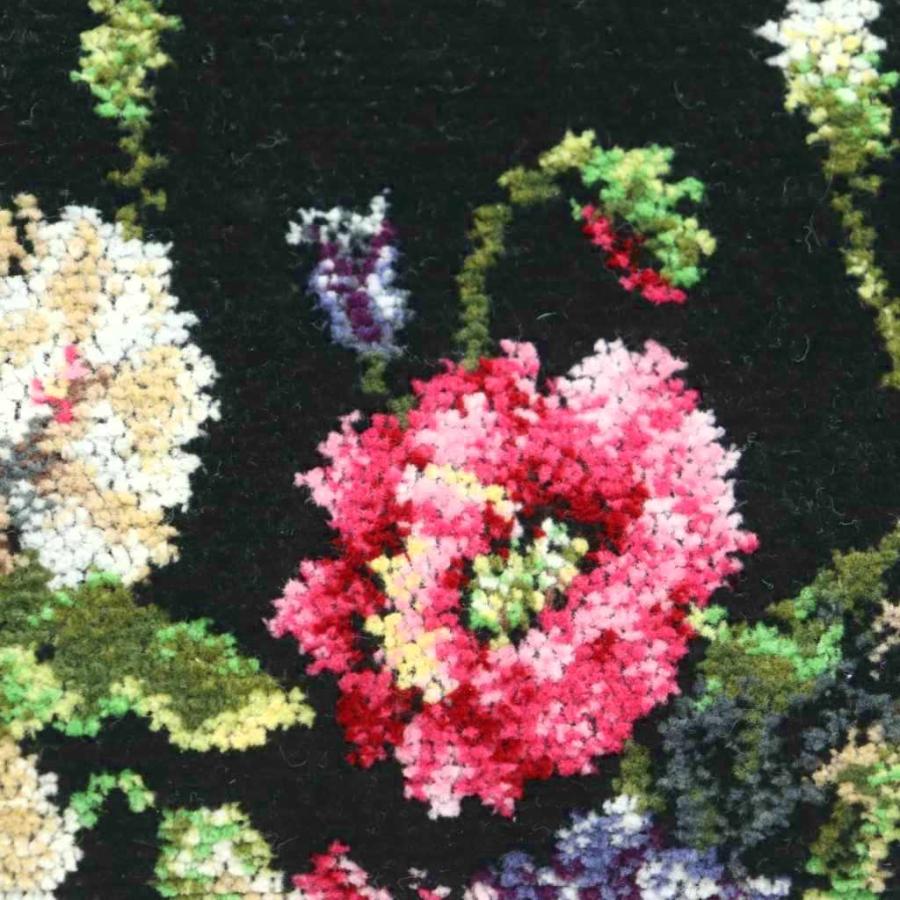 未使用品 フェイラー FEILER ラビリンス ポーチ 花柄 黒 ブラック 