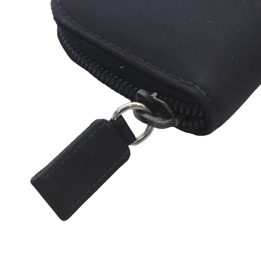 PRADA プラダ ケース 小銭入れ ナイロン 三角プレート ブラック PRADA プラダ コインケース 小銭入れ 三角ロゴプレート ジップ