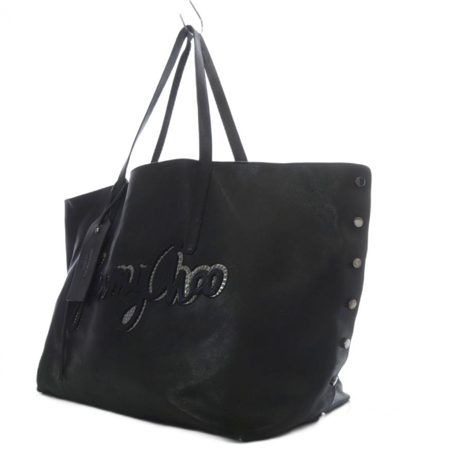ジミーチュウ JIMMY CHOO トートバッグ ショルダーバッグ ロゴデザイン レザー ブラック /YO7 ■SH ■OH メンズ レディース