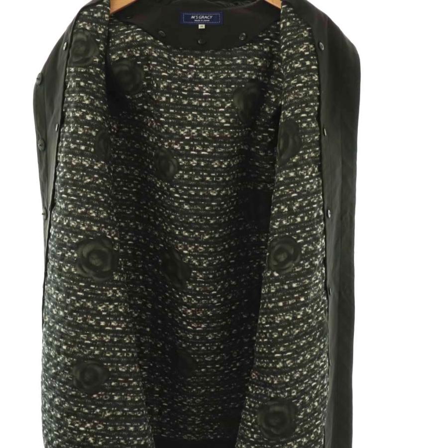 エムズグレイシー M'S GRACY カメリアボタン ライナー付きツイル