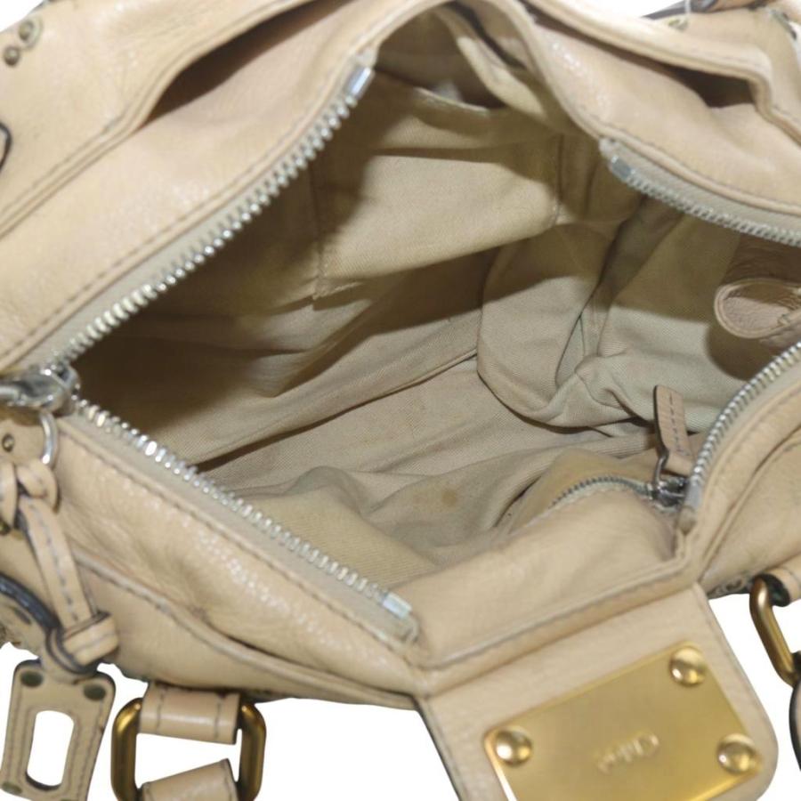 Chloe クロエ CHLOE パディントン レザー ハンドバッグ ベージュ