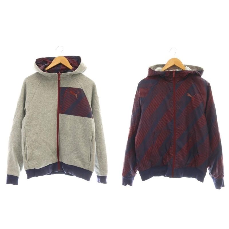 【PUMA/プーマ】リバーシブル ジップアップ スウェットパーカー（M・ネイビー PUMA（プーマ） リバーシブル スウェットパーカー ジップアップ M