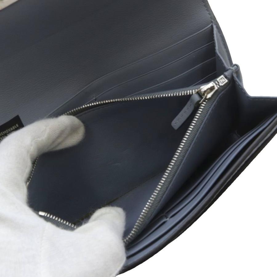 FENDI（フェンディ） ピーカブー ロングウォレット 長財布 レザー 水色