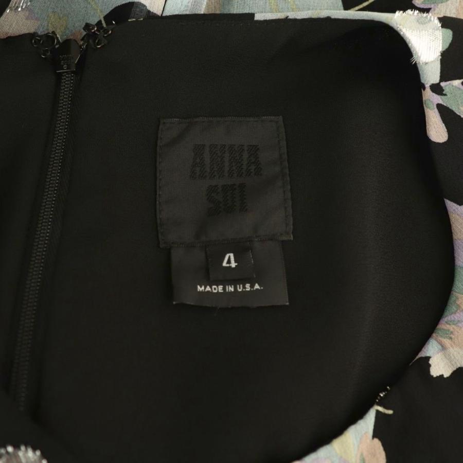 ANNA SUI（アナスイ） ANNA SUI USA製 シルクノースリーブ フリル