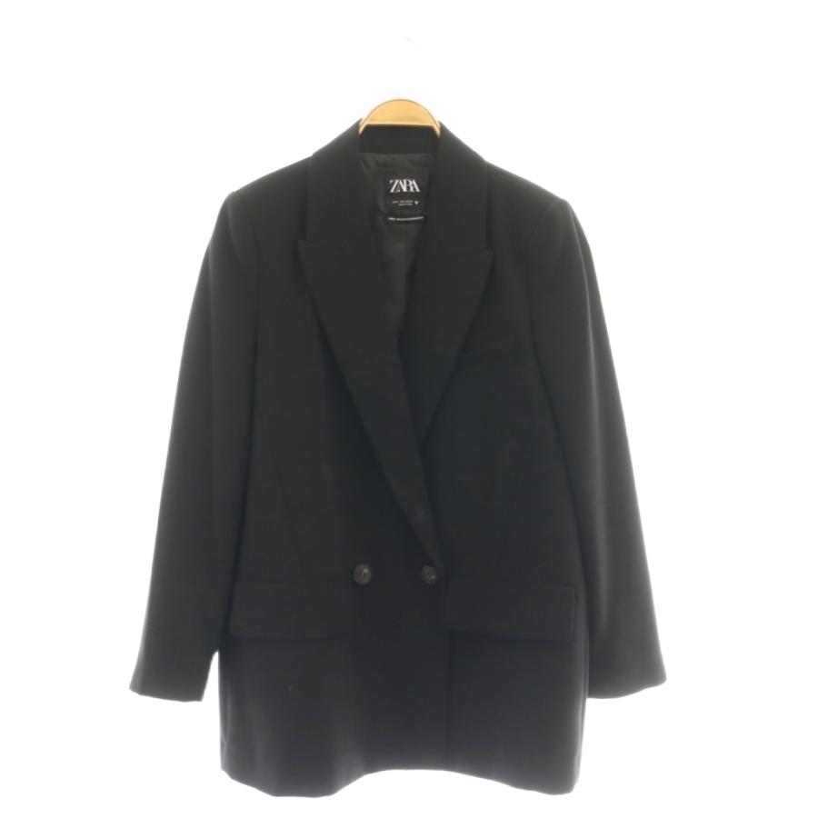 ZARA（ザラ） テーラードジャケット ブレザー L 黒 ブラック /AT □OS