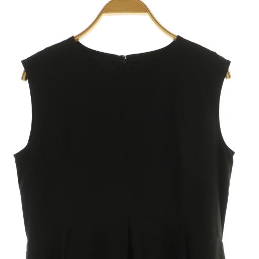 ルーニィ LOUNIE ノースリーブバルーンワンピース ロング 36 ブラック