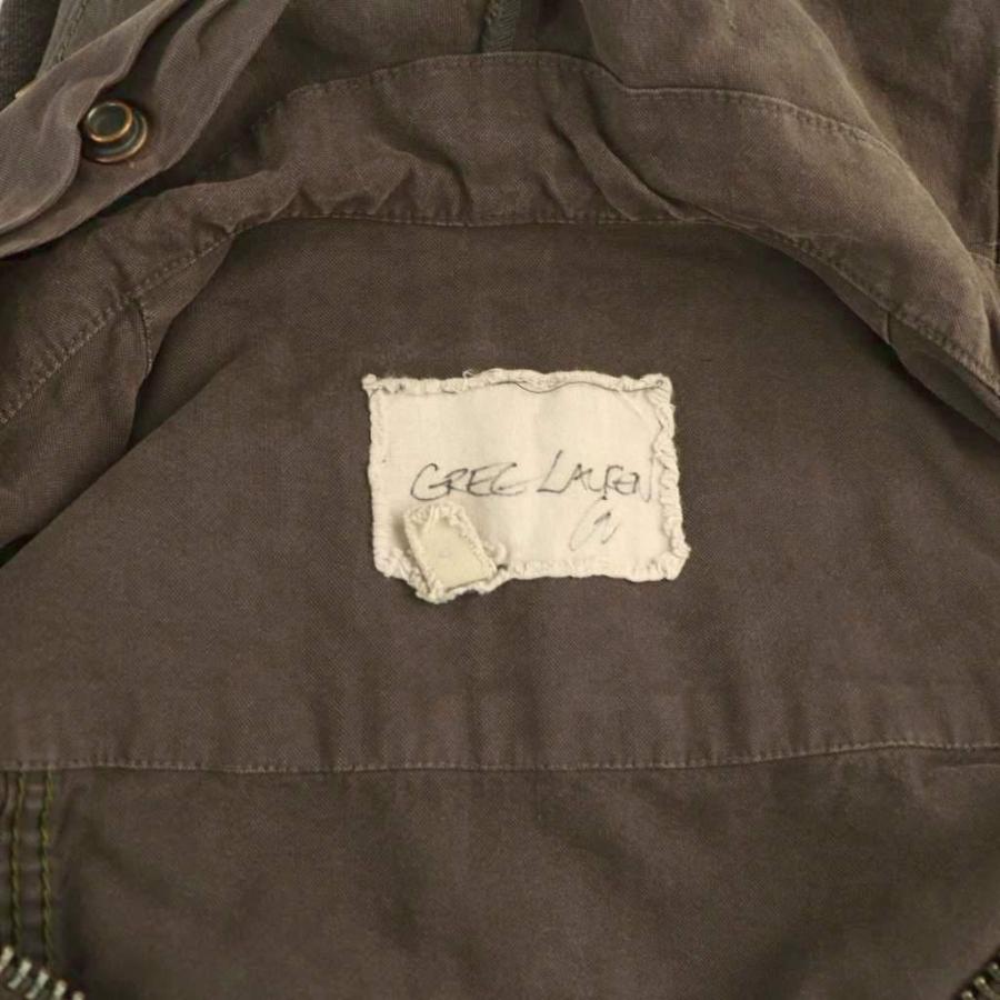 グレッグローレン GREG LAUREN ダメージ加工切替フーディベスト ロング