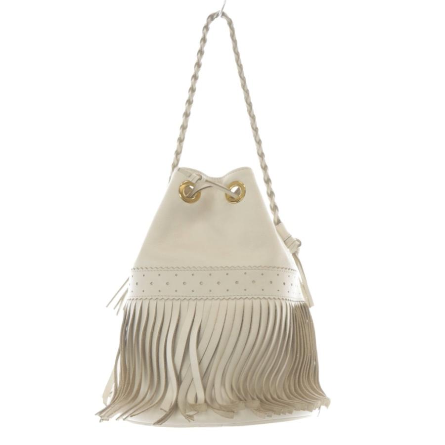 【美品】J&amp;MDavidson カーニバル ショルダーバッグ レザー ホワイト J&M Davidson（J＆Mデヴィッドソン） フリンジ カーニバル MEDIUM