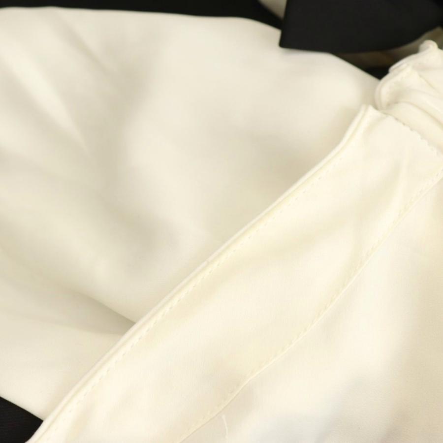 【中古】 ハーリップトゥ 24AW Faubourg Shoulder Ribbon Dress ワンピース ロング リボン M ホワイト ブラック Her lip to ハーリップトゥ 24AW Faubourg Shoulder Ribbon Dress