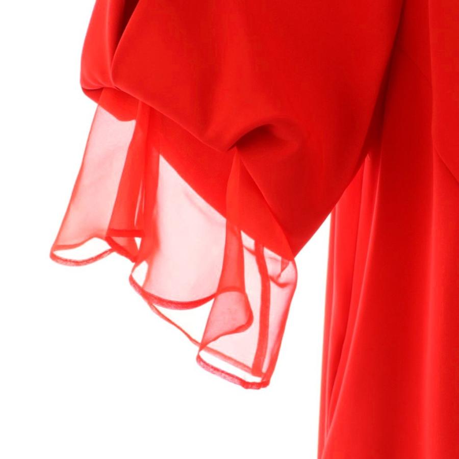 アドーア ADORE 24SS シアーラッフルカフワンピース 五分袖 ロング 38